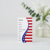 US FLAGGE-GESCHÄFTS-KARTEN VISITENKARTE (Stehend Vorderseite)
