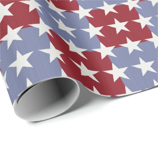 US Flagge Geschenkpapier (Rolleneckpunkt)