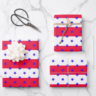 US Flagge Geschenkpapier Set
