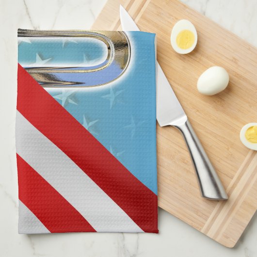 US-Flagge Geschirrtuch (Viertel Falte)