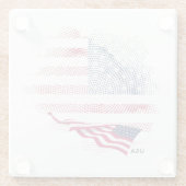 US-Flagge Glasuntersetzer (Rückseite)