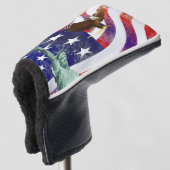 US-Flagge Golf Headcover (3/4 Vorderseite)