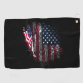 US-Flagge Golfhandtuch (Horizontal)