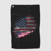 US-Flagge Golfhandtuch (Vorderseite)