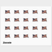 US-Flagge Graffiti Runder Aufkleber (Blatt)