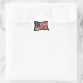 US-Flagge Graffiti Runder Aufkleber (Tasche)