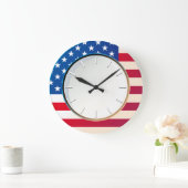 US-Flagge Große Wanduhr (Zuhause)