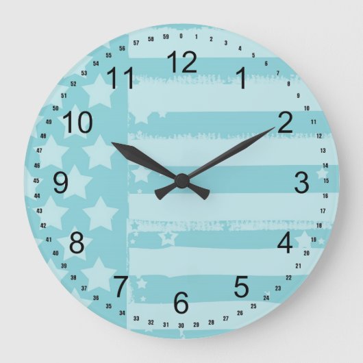 US Flagge Große Wanduhr (Vorderseite)