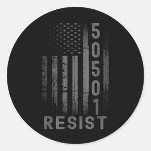US-Flagge Hans Off Entfernen Rückkopplung 50501 Pr Runder Aufkleber
