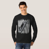 US-Flagge Harmonica Player 1 T-Shirt (Vorne ganz)