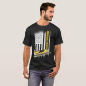 US-Flagge Harmonica Player T-Shirt (Vorne ganz)