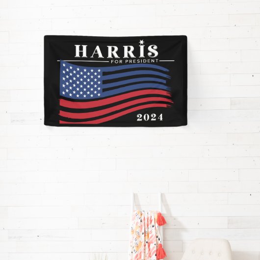 US Flagge Harris für Präsident 2024 Banner (InSitu)
