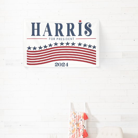 US Flagge Harris für Präsident 2024 Banner (InSitu)