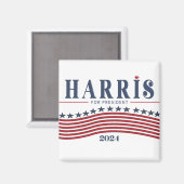US Flagge Harris für Präsident 2024 Unterschrift Magnet (Vorderseite/Rückseite)