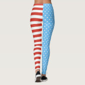 US Flagge (hellblau/Rot) Leggings (Rückseite)