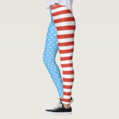US Flagge (hellblau/Rot) Leggings (Links)