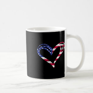 US-Flagge Herz Amerikanisch Patriotische Streitkrä Kaffeetasse