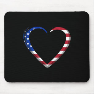 US-Flagge Herz-Gedenktag Veteran Grafik Mousepad