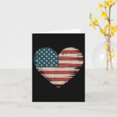 US-Flagge Herz-Valentinstag Veteran Karte (Gelbe Blume)