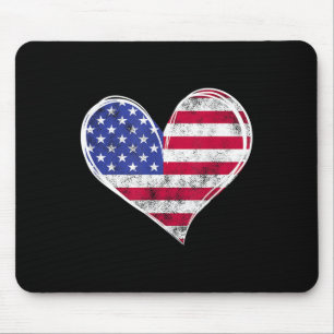 US-Flagge Herzstück Amerikanische Patriotische Str Mousepad