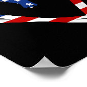 US-Flagge Herzstück Amerikanische Patriotische Str Poster (Ecke)