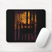 US-Flagge Hirschjagd Einstellung Sonnenblumenjäger Mousepad (Mit Mouse)