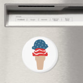 US Flagge Ice Creme Cone Magnet (In Situ (Geschirrspüler))