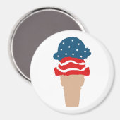 US Flagge Ice Creme Cone Magnet (Vorderseite/Rückseite)