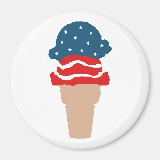 US Flagge Ice Creme Cone Magnet (Vorne)