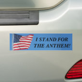 US-Flagge Ich stehe für die Hymne Autoaufkleber (Auf Auto)