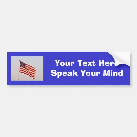 US-Flagge + Ihr Text-Autoaufkleber Autoaufkleber (Vorne)