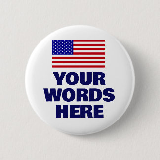 US-Flagge Ihre Worte hier Button