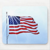 US-Flagge im Wind Mousepad (Vorne)