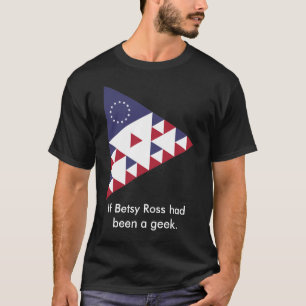 US-Flagge in den Dreiecken, gefärbt T-Shirt