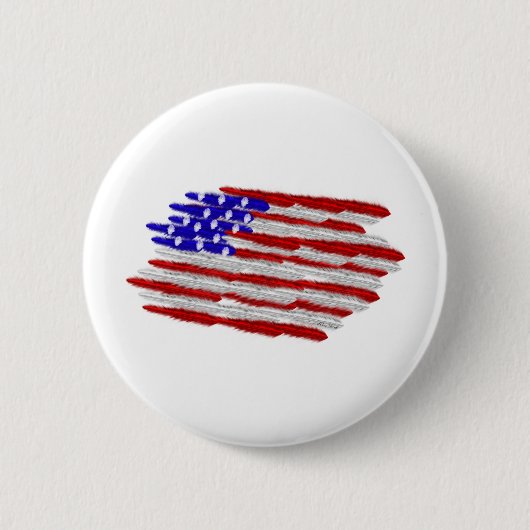 US-Flagge in Feathers Button (Vorderseite)