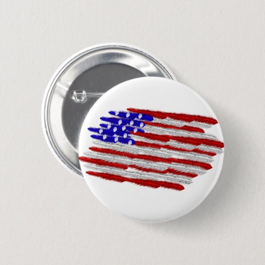 US-Flagge in Feathers Button (Vorne & Hinten)