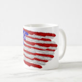 US-Flagge in Feathers Kaffeetasse (VorderseiteRechts)