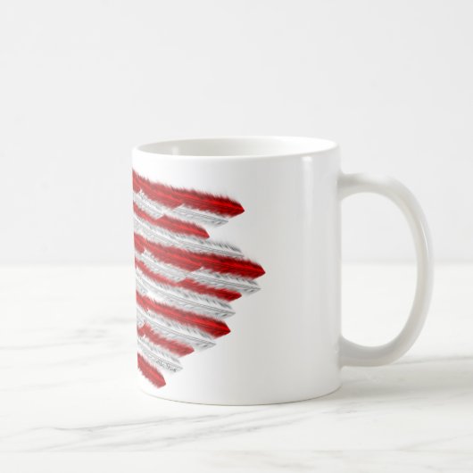 US-Flagge in Feathers Kaffeetasse (Rechts)