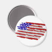 US-Flagge in Feathers Magnet (Vorderseite/Rückseite)