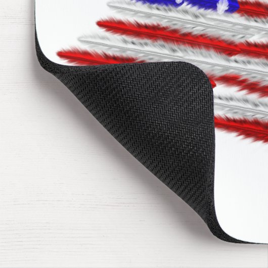 US-Flagge in Feathers Mousepad (Ecke)