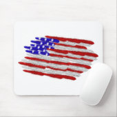 US-Flagge in Feathers Mousepad (Mit Mouse)