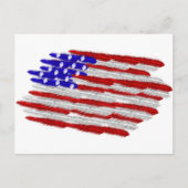 US-Flagge in Feathers Postkarte (Vorderseite)