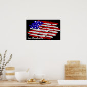 US-Flagge in Feathers Print Poster (Küche)