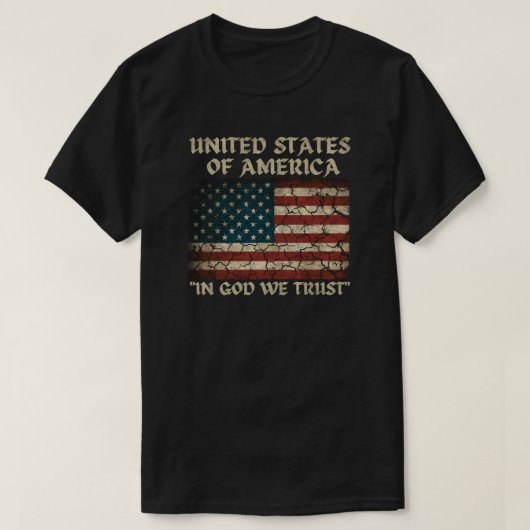 US-Flagge "In God We Trust" T-Shirt (Design vorne)