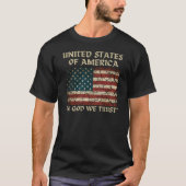 US-Flagge "In God We Trust" T-Shirt (Vorderseite)