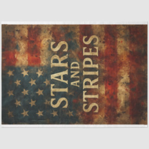 US Flagge in Not Decoupage Seidenpapier
