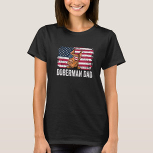 US-Flagge in Not Dobermann Vater Vatertag T-Shirt