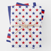 US Flagge in Rot, Weiß und Blau Geschenkpapier Set (Beispiel)