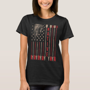 US-Flagge Indisches Blut der indischen Kopfhaut 1 T-Shirt