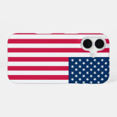 US-Flagge iPhone 16 Hülle (Rückseite (Horizontal))